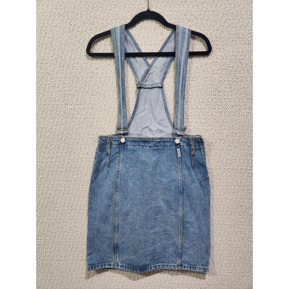 Y2K 90s Guess Denim Overall Pencil‎ Skirt Womens LARGE Georges Marciano USA Made